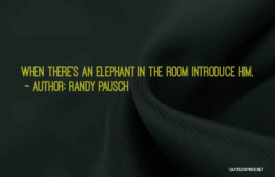 The Elephant In The Room Quotes By Randy Pausch