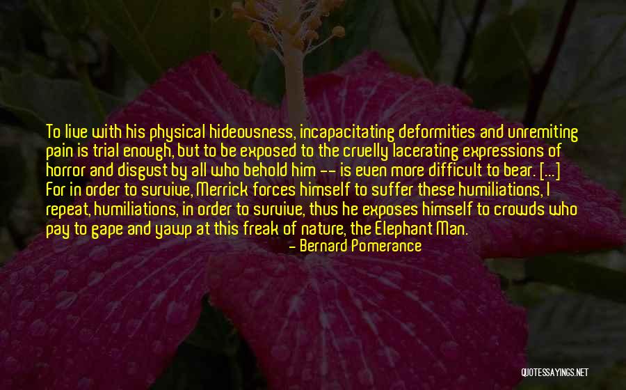 The Elephant Man Quotes By Bernard Pomerance The Elephant Man Quotes By Bernard Pomerance