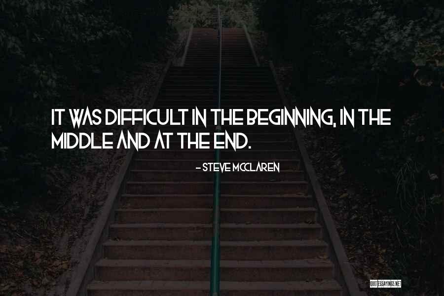The End And Beginning Quotes By Steve McClaren The End And Beginning Quotes By Steve McClaren