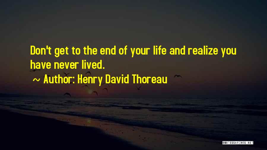 The End Of Your Life Quotes By Henry David Thoreau