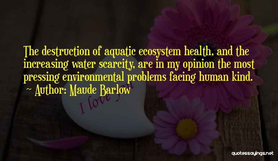 The Environmental Problems Quotes By Maude Barlow