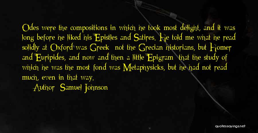 The Epistles Quotes By Samuel Johnson