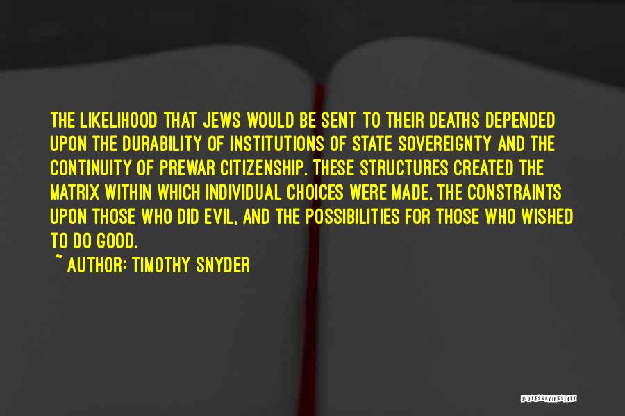 The Evil Within Quotes By Timothy Snyder