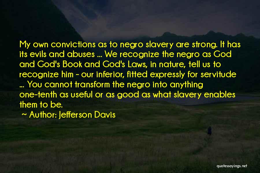 The Evils Of Slavery Quotes By Jefferson Davis