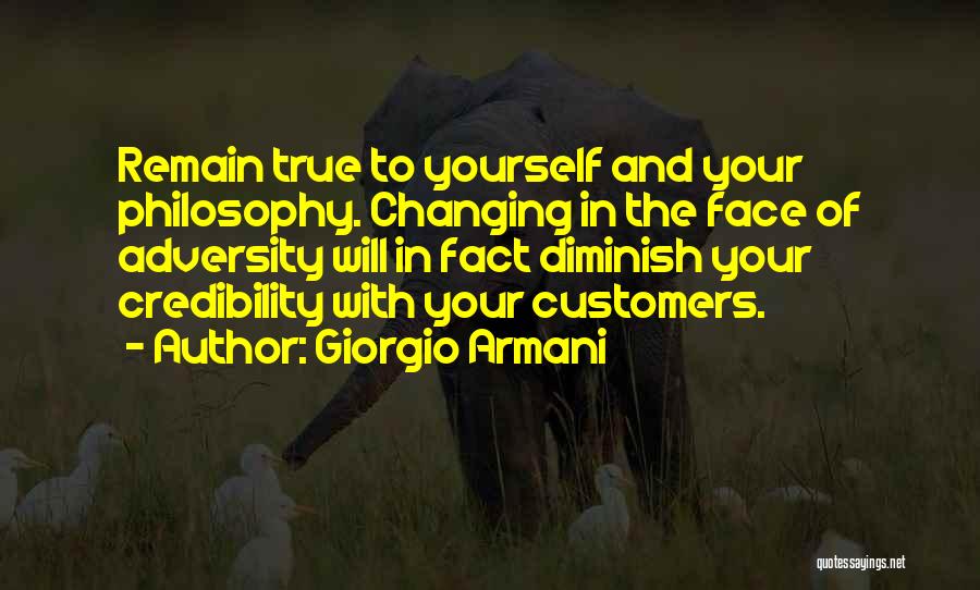 The Face Of Adversity Quotes By Giorgio Armani