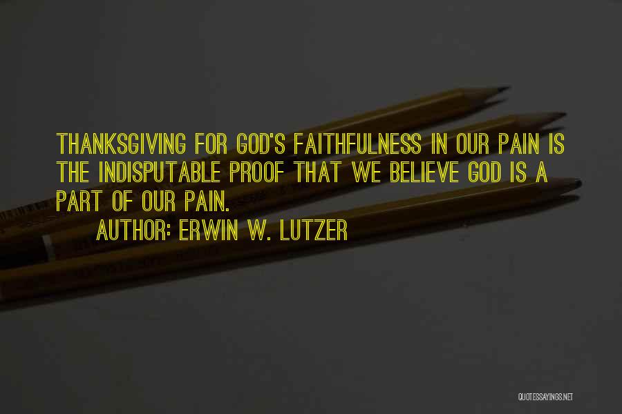 The Faithfulness Of God Quotes By Erwin W. Lutzer