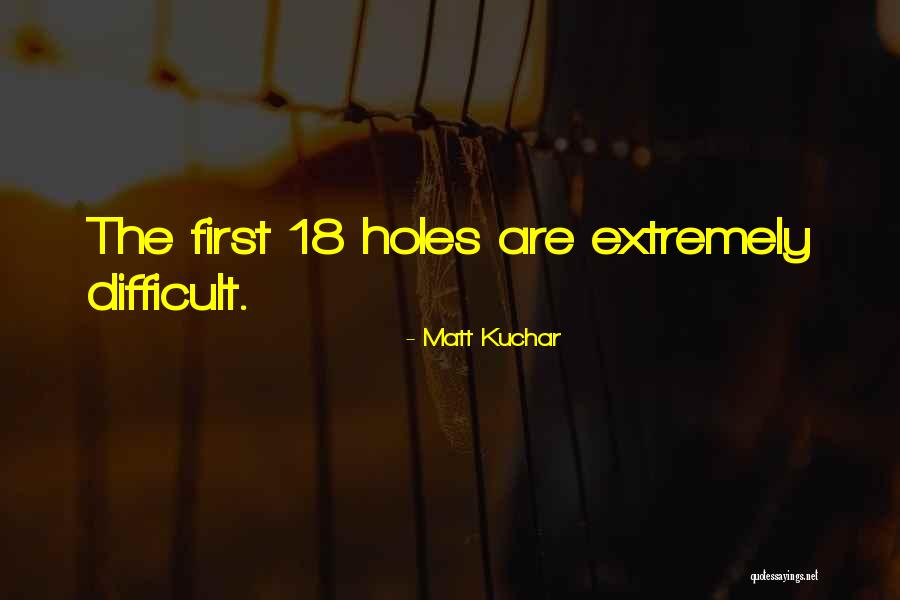 The First Quotes By Matt Kuchar