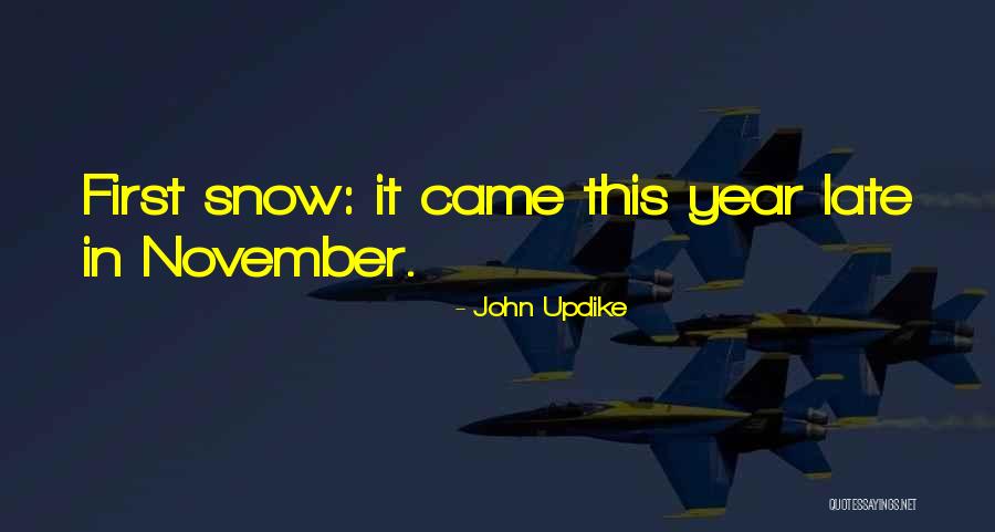 The First Snow Of The Year Quotes By John Updike