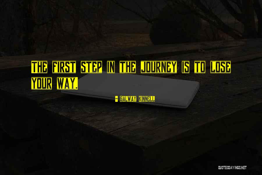 The First Step In A Journey Quotes By Galway Kinnell