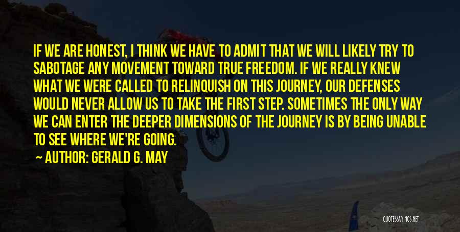 The First Step In A Journey Quotes By Gerald G. May