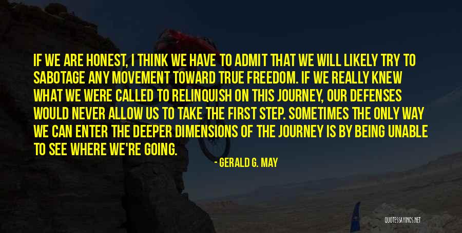 The First Step In A Journey Quotes By Gerald G. May