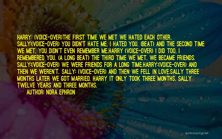 The First Time I Met You Love Quotes By Nora Ephron