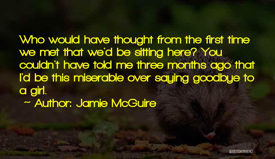 The First Time I Met You Quotes By Jamie McGuire