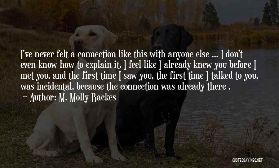 The First Time I Met You Quotes By M. Molly Backes