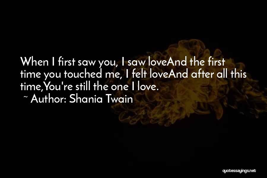 The First Time I Saw You Love Quotes By Shania Twain