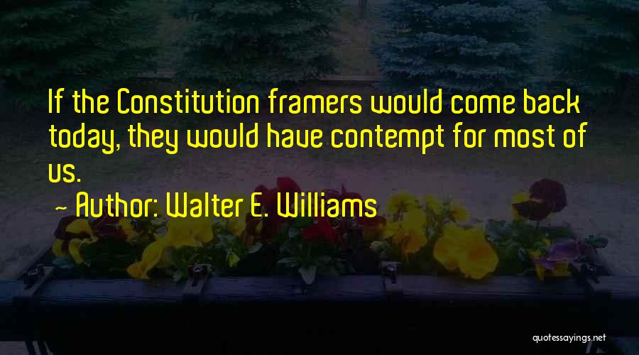 The Framers Of The Constitution Quotes By Walter E. Williams