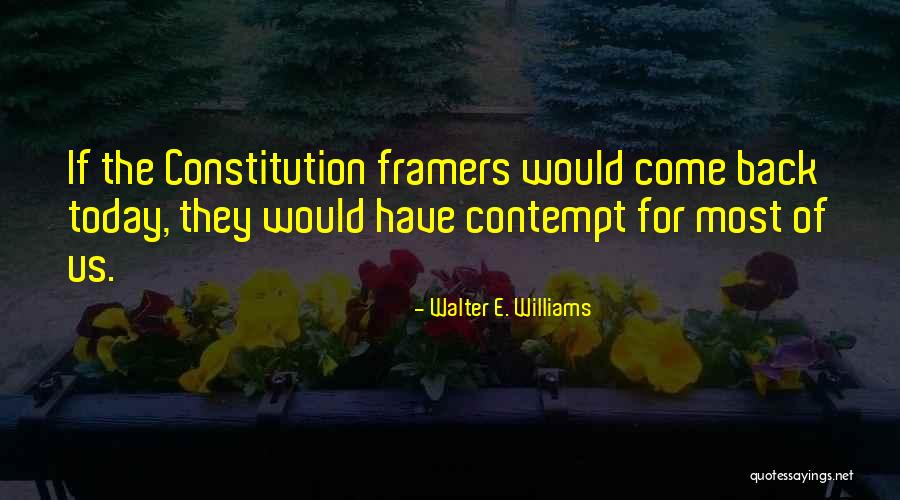 The Framers Of The Constitution Quotes By Walter E. Williams