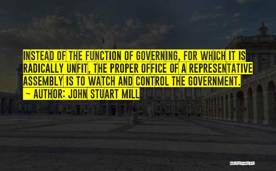 The Function Of Government Quotes By John Stuart Mill