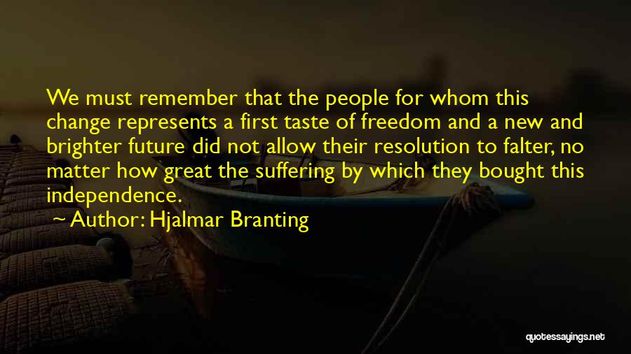 The Future And Change Quotes By Hjalmar Branting