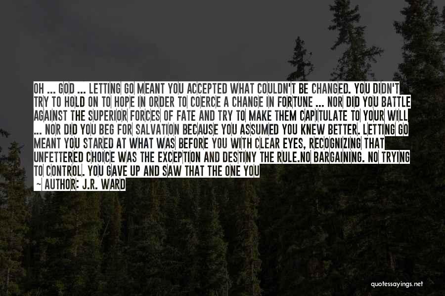 The Future And Letting Go Of The Past Quotes By J.R. Ward