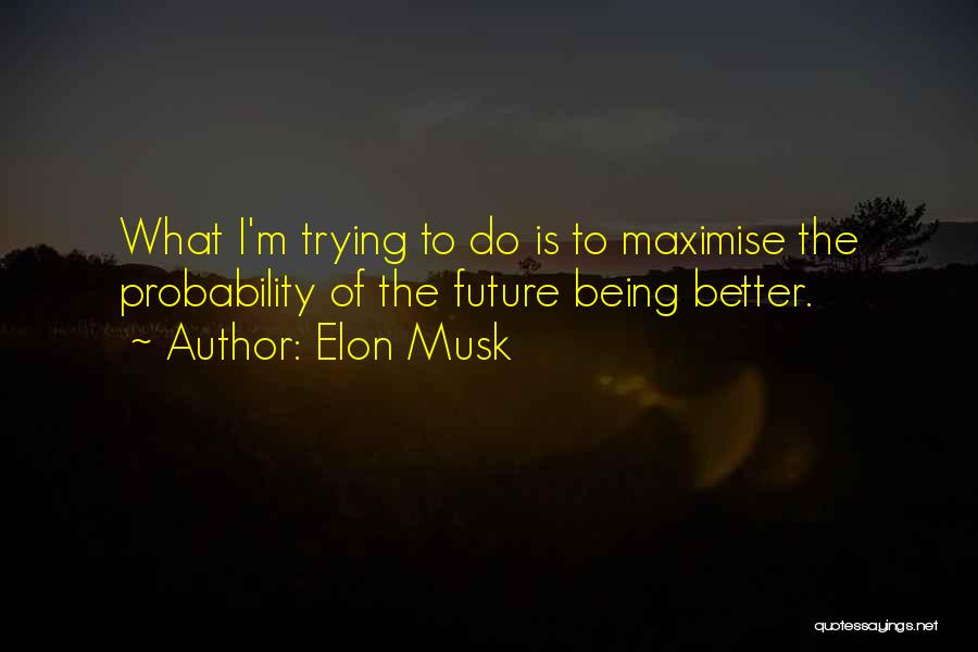 The Future Being Better Quotes By Elon Musk