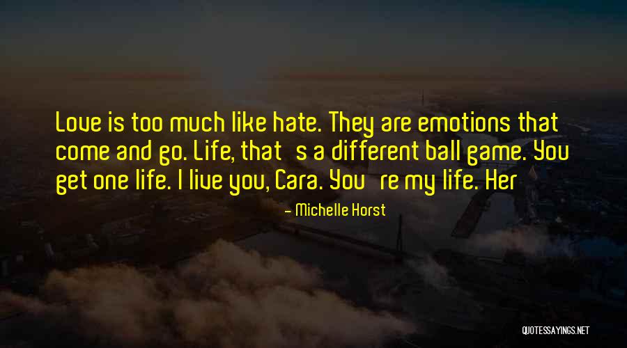 The Game Hate It Or Love It Quotes By Michelle Horst