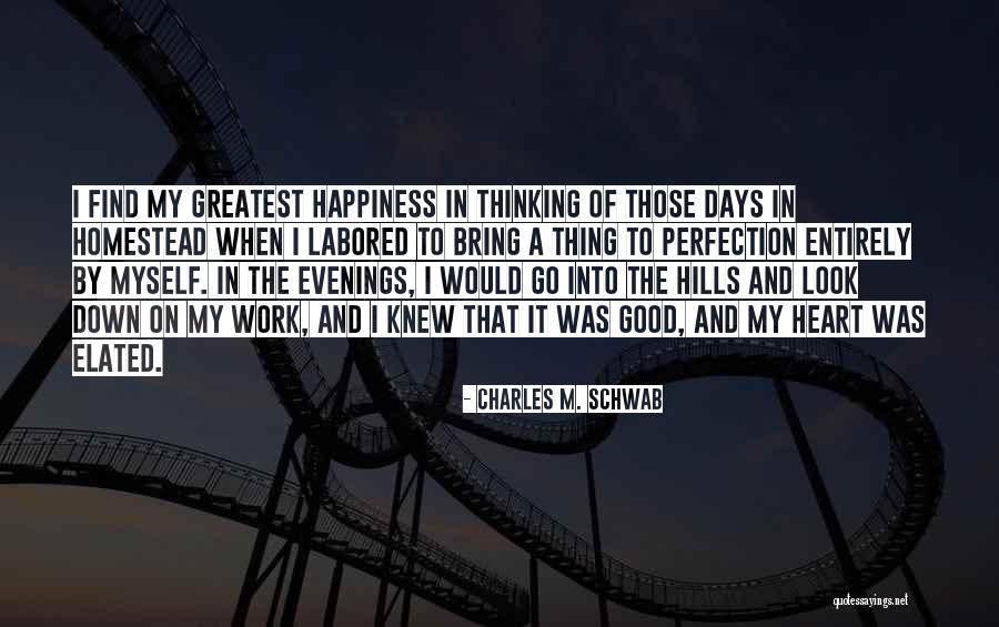The Good Days Quotes By Charles M. Schwab The Good Days Quotes By Charles M. Schwab