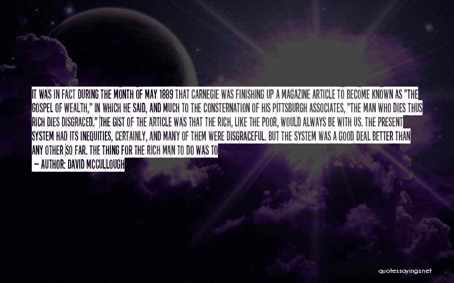 The Gospel Of Wealth Quotes By David McCullough The Gospel Of Wealth Quotes By David McCullough