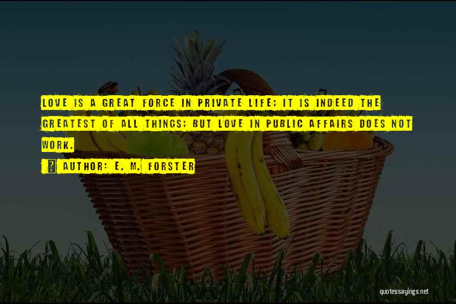 The Greatest Things In Life Quotes By E. M. Forster