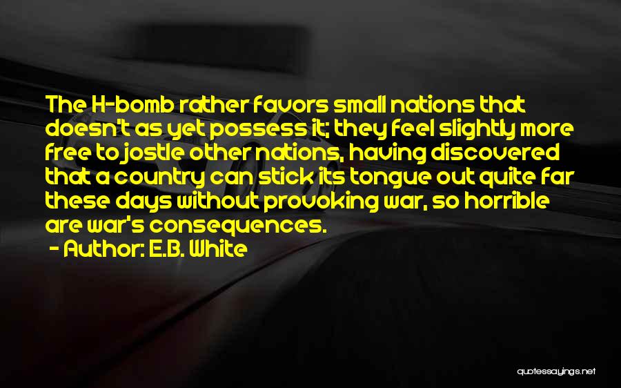 The H-bomb Quotes By E.B. White