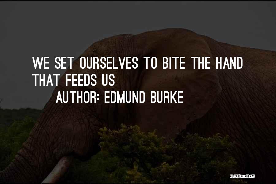 The Hand That Feeds You Quotes By Edmund Burke