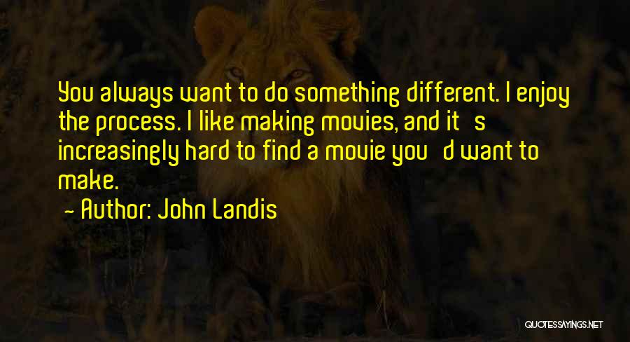 The Hard Way Movie Quotes By John Landis