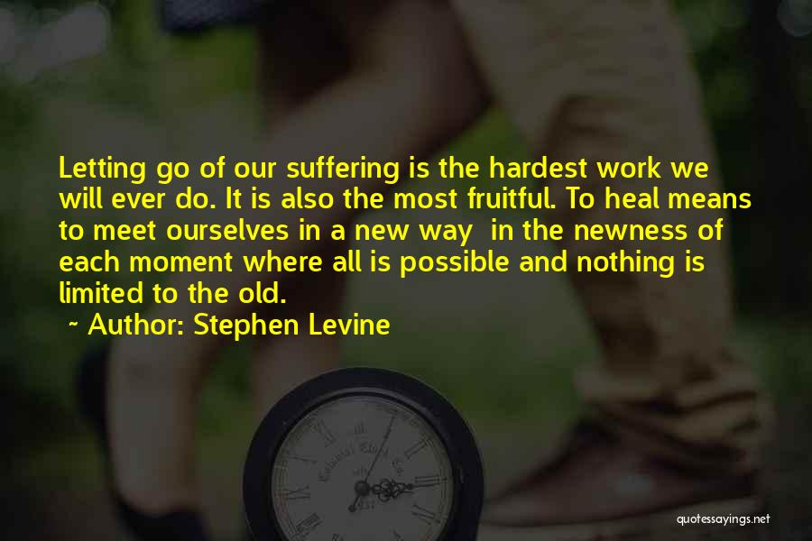 The Hardest Thing Is Letting Go Quotes By Stephen Levine