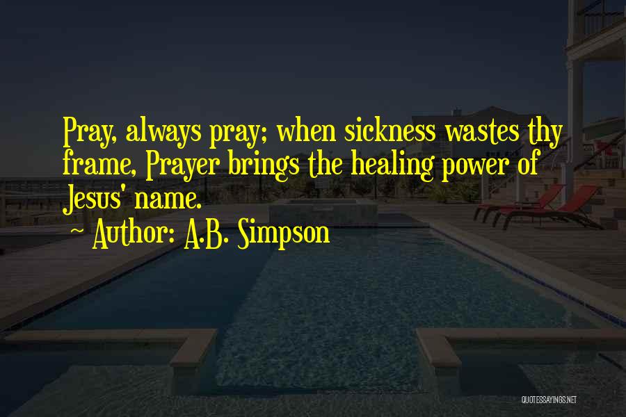 The Healing Power Of Prayer Quotes By A.B. Simpson