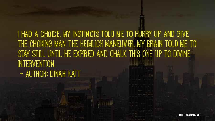 The Heimlich Maneuver Quotes By Dinah Katt