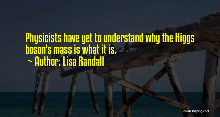 The Higgs Quotes By Lisa Randall