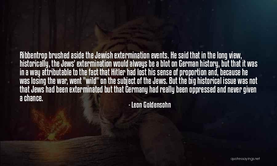 The History Of Germany Quotes By Leon Goldensohn