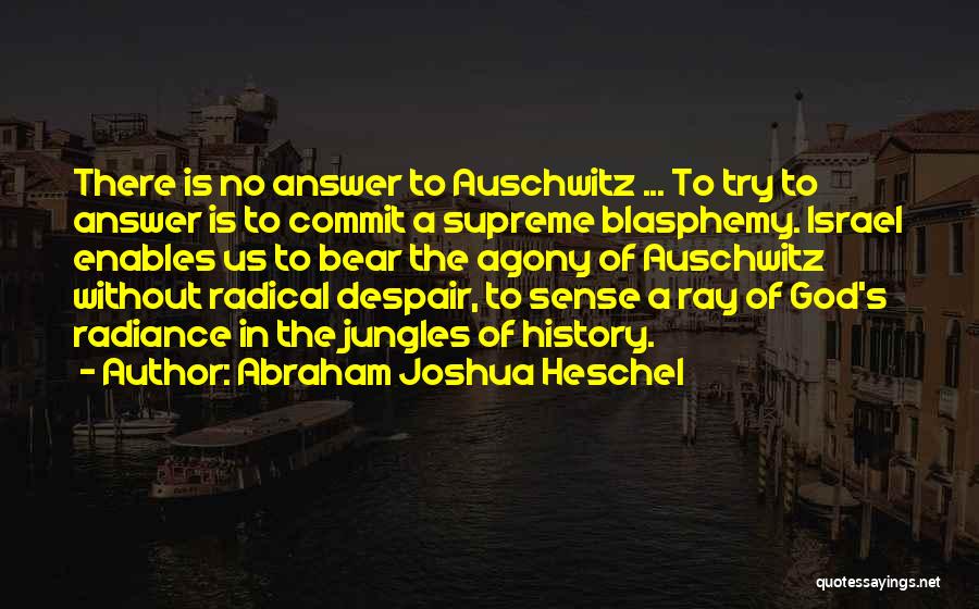 The Holocaust Auschwitz Quotes By Abraham Joshua Heschel