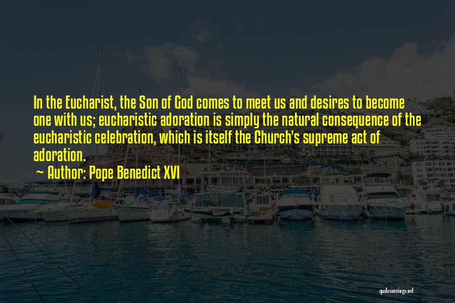 The Holy Eucharist Quotes By Pope Benedict XVI