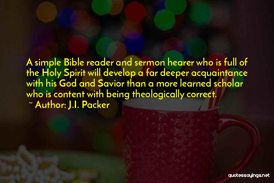 The Holy Spirit From The Bible Quotes By J.I. Packer