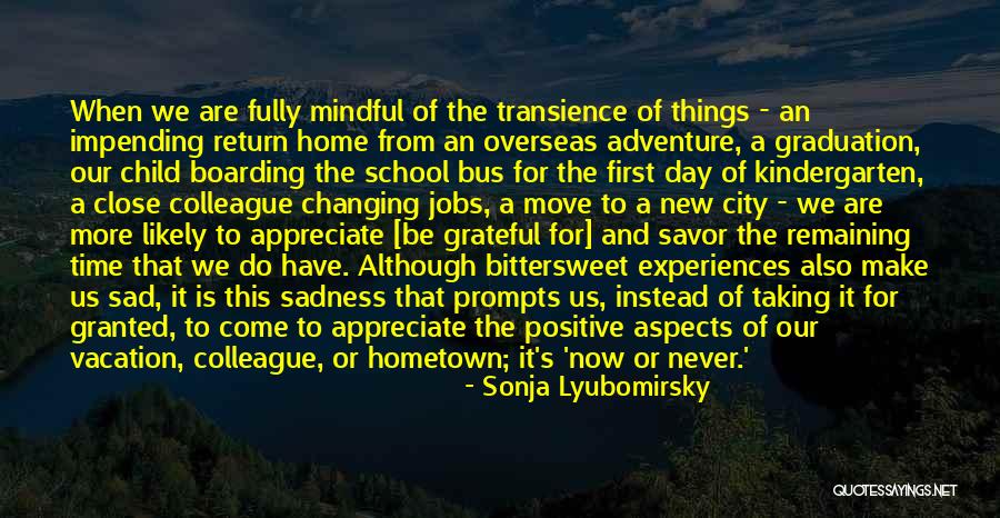 The Hometown Quotes By Sonja Lyubomirsky