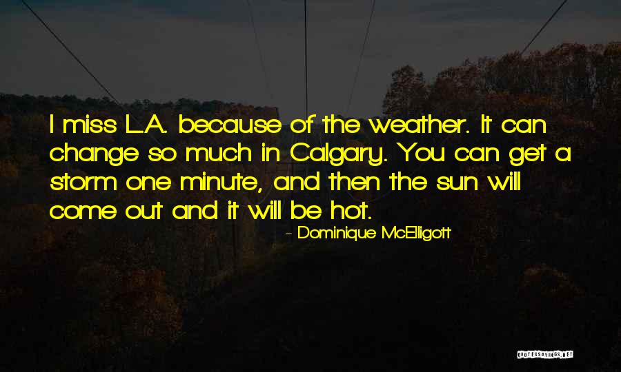 The Hot Weather Quotes By Dominique McElligott