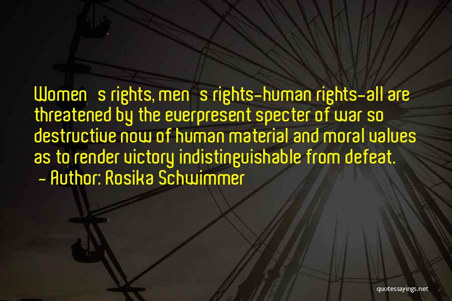 The Human Rights Quotes By Rosika Schwimmer