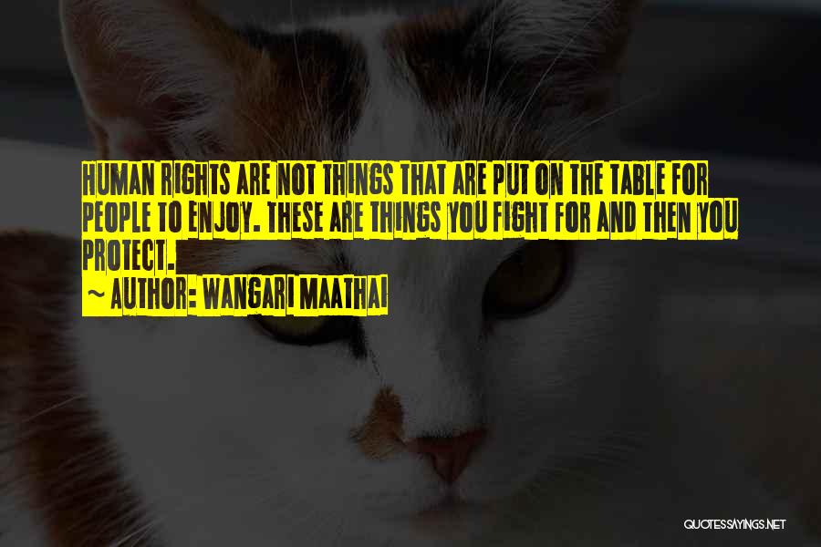 The Human Rights Quotes By Wangari Maathai