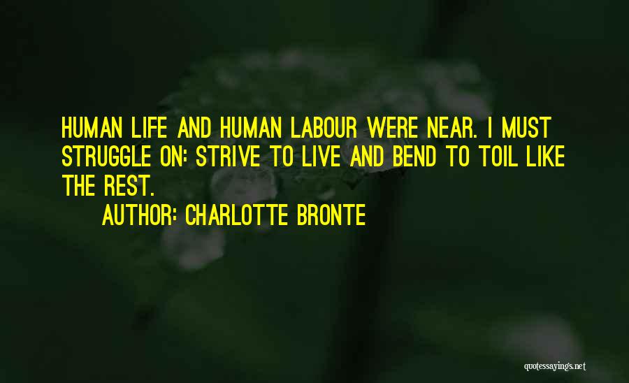 The Human Struggle Quotes By Charlotte Bronte