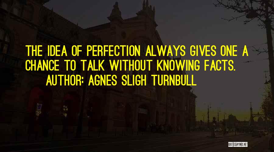 The Idea Of Perfection Quotes By Agnes Sligh Turnbull