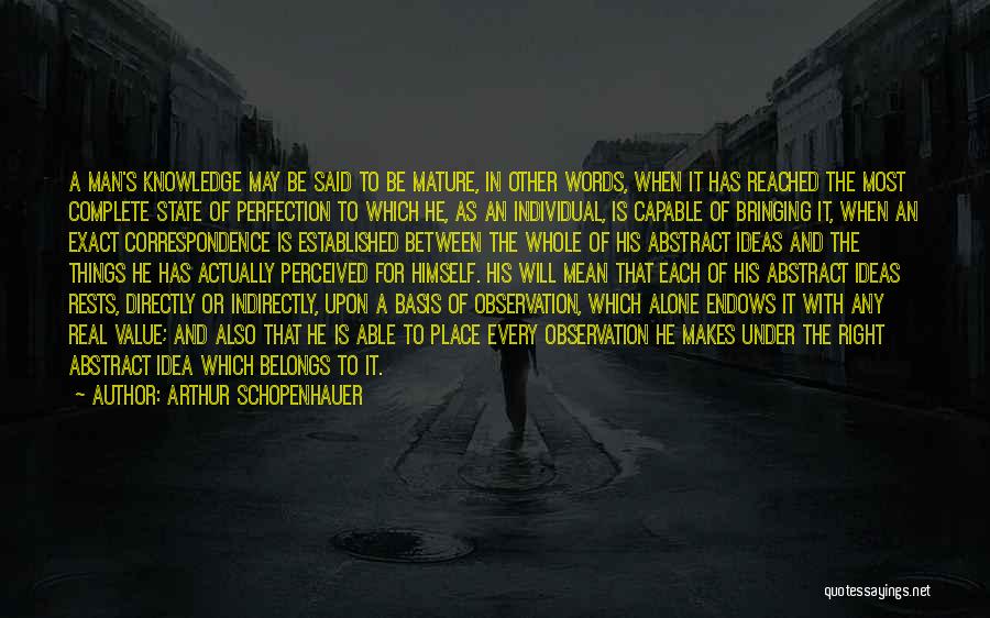 The Idea Of Perfection Quotes By Arthur Schopenhauer