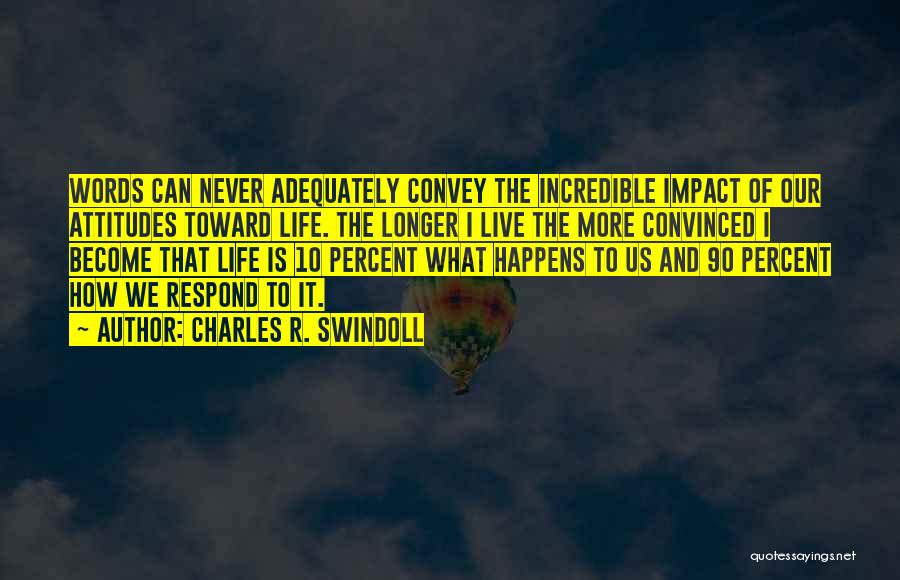 The Impact Of Words Quotes By Charles R. Swindoll