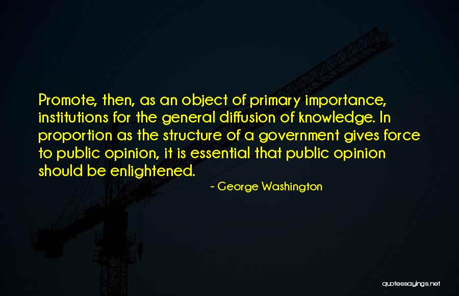 The Importance Of Education And Knowledge Quotes By George Washington