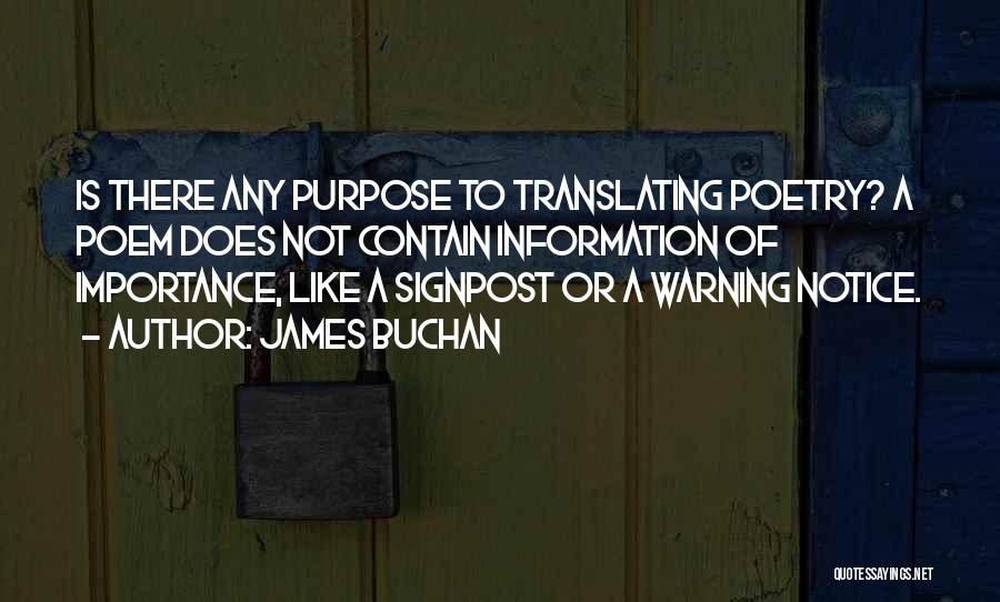 The Importance Of Poetry Quotes By James Buchan